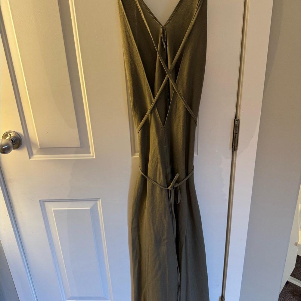 Elegant Olive Green Maxi Dress